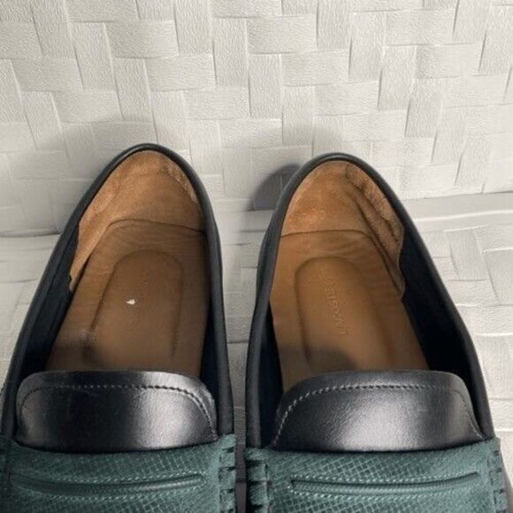 Lacoste Men\'s Size 11.5 Concours Black Leather Slip On Moccasins Driving Loafers main image 8